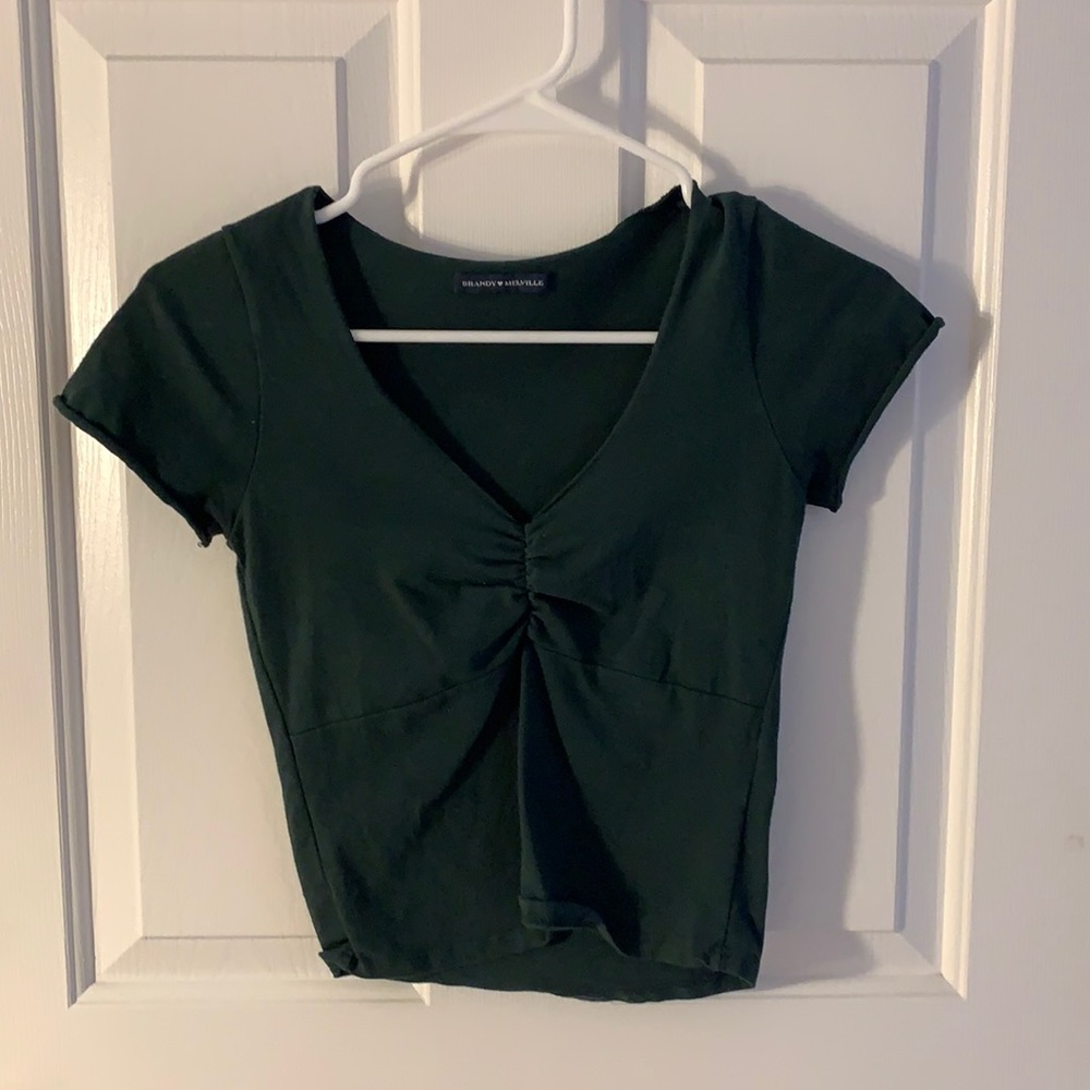 Brandy Melville green crop top - size S